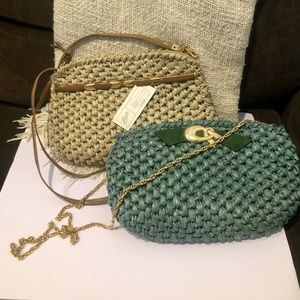 RODO ItalianVintage straw over the shoulder purses